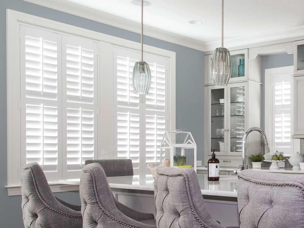 family room planation shutters